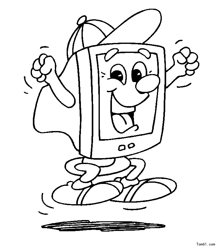 电脑-简笔画图片-儿童资源网手机版