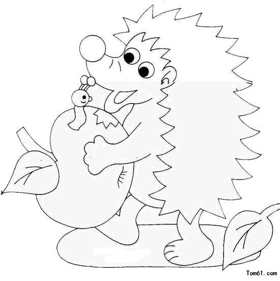 刺猬-简笔画图片-儿童资源网手机版