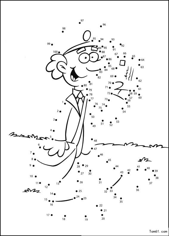 数字连线6-简笔画图片-儿童资源网手机版